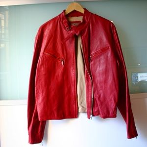 Charleroi Ladies Red Leather Jacket - XL (?)